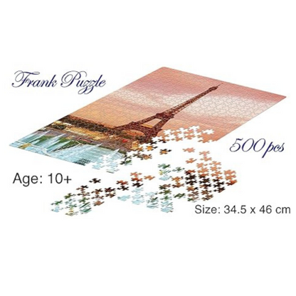 Frank Eiffel Tower Jigsaw Puzzle (500 Pieces) for Adults and Kid for Focus and Memory -33906