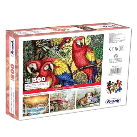 Frank Macaw Parrots Jigsaw Puzzle (500 Pieces) for Adults and Kid for Focus and Memory -33920