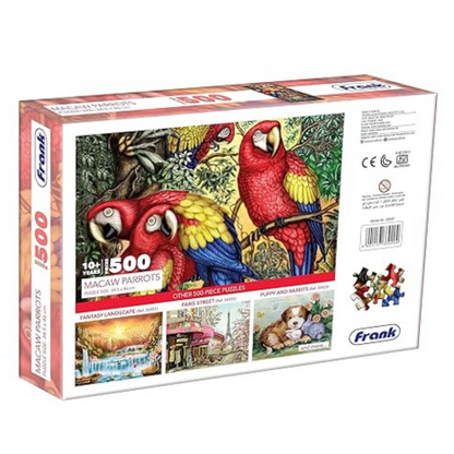 Frank Macaw Parrots Jigsaw Puzzle (500 Pieces) for Adults and Kid for Focus and Memory -33920