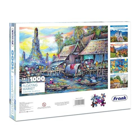 Frank Floating Market Jigsaw Puzzle (1000 Pieces) for Adults and Kid for Focus and Memory -34019