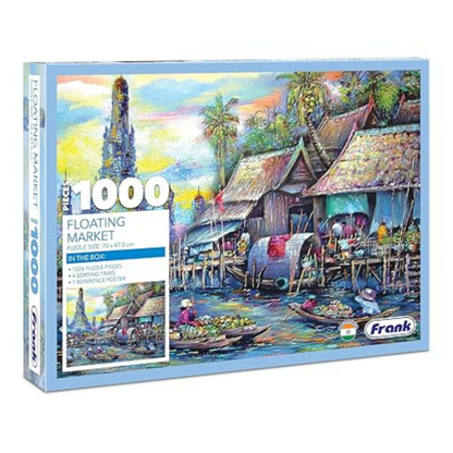 Frank Floating Market Jigsaw Puzzle (1000 Pieces) for Adults and Kid for Focus and Memory -34019