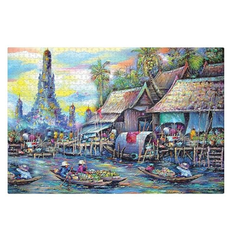 Frank Floating Market Jigsaw Puzzle (1000 Pieces) for Adults and Kid for Focus and Memory -34019