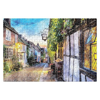 Frank Cobbled Street Jigsaw Puzzle (1000 Pieces) for Adults and Kid for Focus and Memory -34013