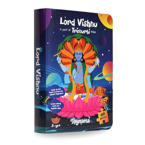 Toynama Educational Toys for Kids Vishnu 100 Pcs Jigsaw Puzzles Ages 3+ Cultural Interactive