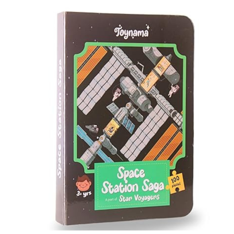 Toynama Educational Toys for Kids Space Station Saga 100 Pcs Jigsaw Puzzles Ages 3+ Cultural Interactive