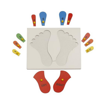 Dreamzberry Wooden Numbers Puzzles for Kids Educational Chunky Foot 1-10 Counting Numbers