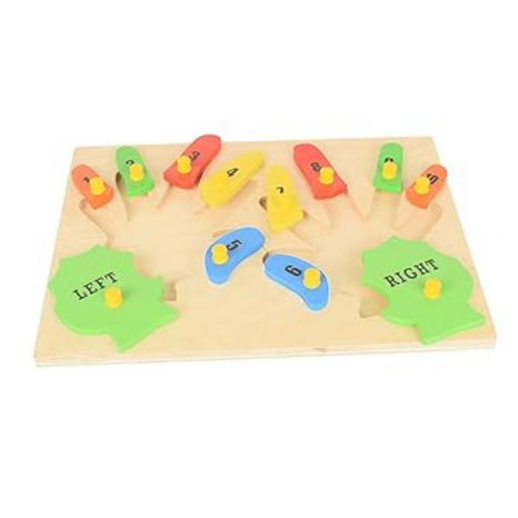 Dreamzberry Wooden Puzzles for Kids Educational Chunky Hand 1-10 Counting Numbers