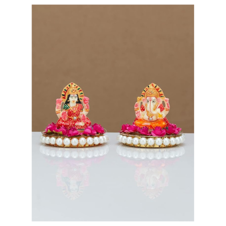 JH Gallery Recycled Material Laxmi Ganesh Idol Showpiece Home Decoration Items