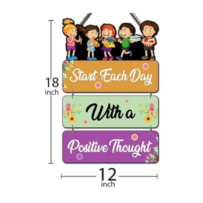 Angel Infinite Start Each Day Positive Quotes Wall Hanging Mdf Wooden Wall Art