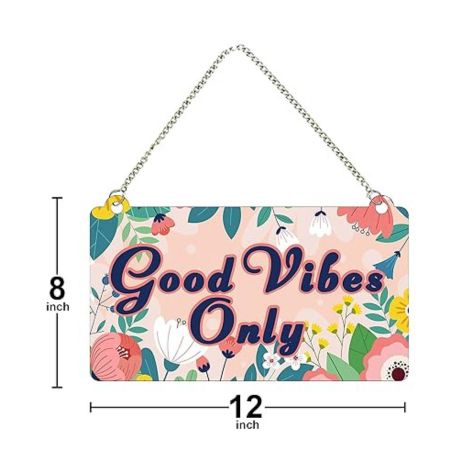 Angel Infinite Good Vibes Only Quote Hanging For Wall Decoration Wooden Wall Decor Item For Gift
