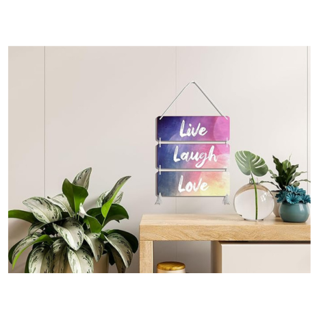 Blue Finch Live-Laugh Love Wall Hanging Decor Item For Living Room Decor-Bed Room