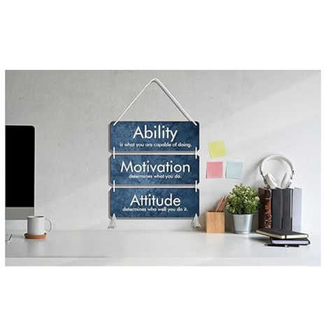 Blue Finch Wall Hanging Inspirational Quotes Home Decor Item for Office Decor and Study Room Decor