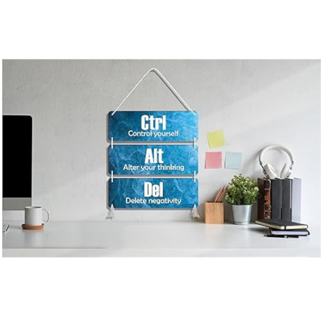 Blue Finch Wall Hanging Inspirational Quotes Home Decor Item for Office Decor and Study Room