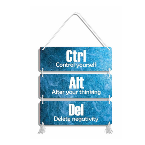 Blue Finch Wall Hanging Inspirational Quotes Home Decor Item for Office Decor and Study Room