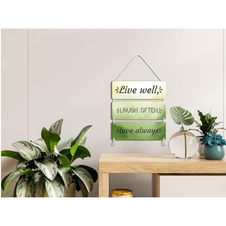 Blue Finch Wall Decor Live Laugh Love Wall Hanging Sign For House Decoration Item and Hall Decor