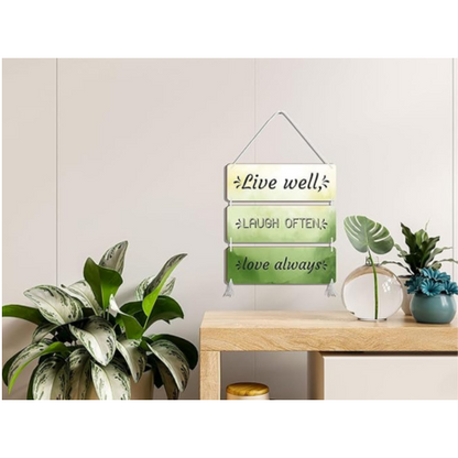 Blue Finch Wall Decor Live Laugh Love Wall Hanging Sign For House Decoration Item and Hall Decor