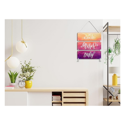 Blue Finch Home Decor Wall Hanging Good Vibes Only Positive Decorative Items and Bed room