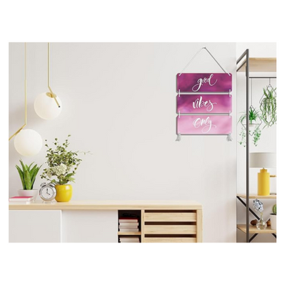 Blue Finch Home Decor Wall Hanging Good Vibes Only Wooden Sign For Home Wall Hanging Decor