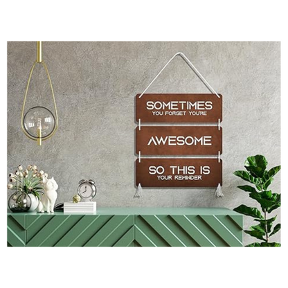 Blue Finch Wall Hanging Inspirational Quotes Home Decor Item for Office Student Motivational Gift