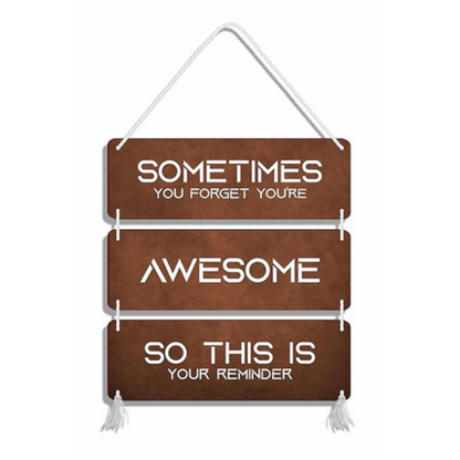 Blue Finch Wall Hanging Inspirational Quotes Home Decor Item for Office Student Motivational Gift