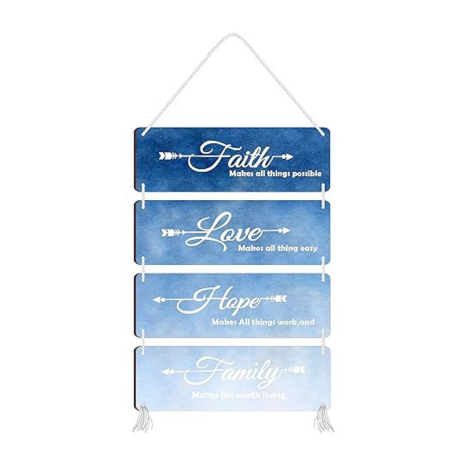 Blue Finch Wall Hanging Decoration Inspirational Quotes Home Decor Item Office Decor Study Room Decor