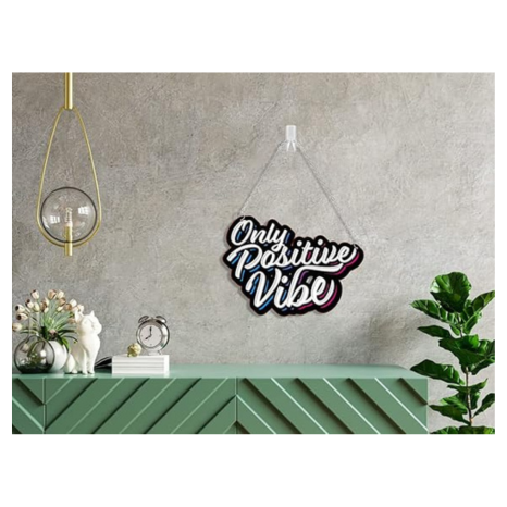 Blue Finch Wall Hanging Decor Positive Vibes Only Home Decor Item For living Room and Bedroom