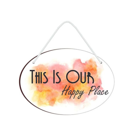 Blue Finch Wall Hanging This Is Our Happy Place Decorative Wooden Sign For Home Decor