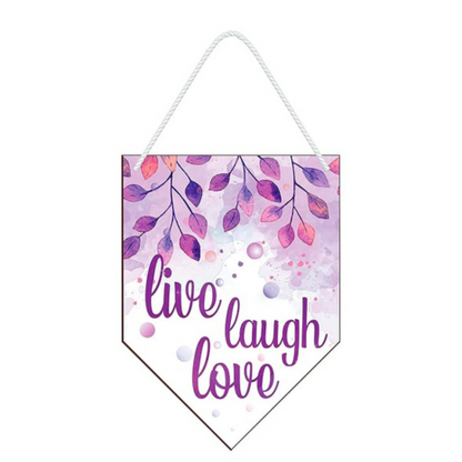 Blue Finch Wall Hanging Decor Live Laugh Love Wall Art For Living Room Decorand Home Decor (Multi 2)