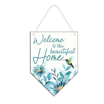 Blue Finch Welcome Home Wall Hanging Decoration For Front Door Hanging Decor and Decorative Items