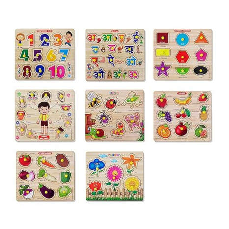 Highroof Wooden Puzzle Set Wooden Toys For Kids 3 + Jigsaw Puzzles For Adults Baby Learning