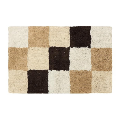 The Home Talk Cotton Bathmats Water Absorbent Runners Regular Striped Rugs Floor Mats