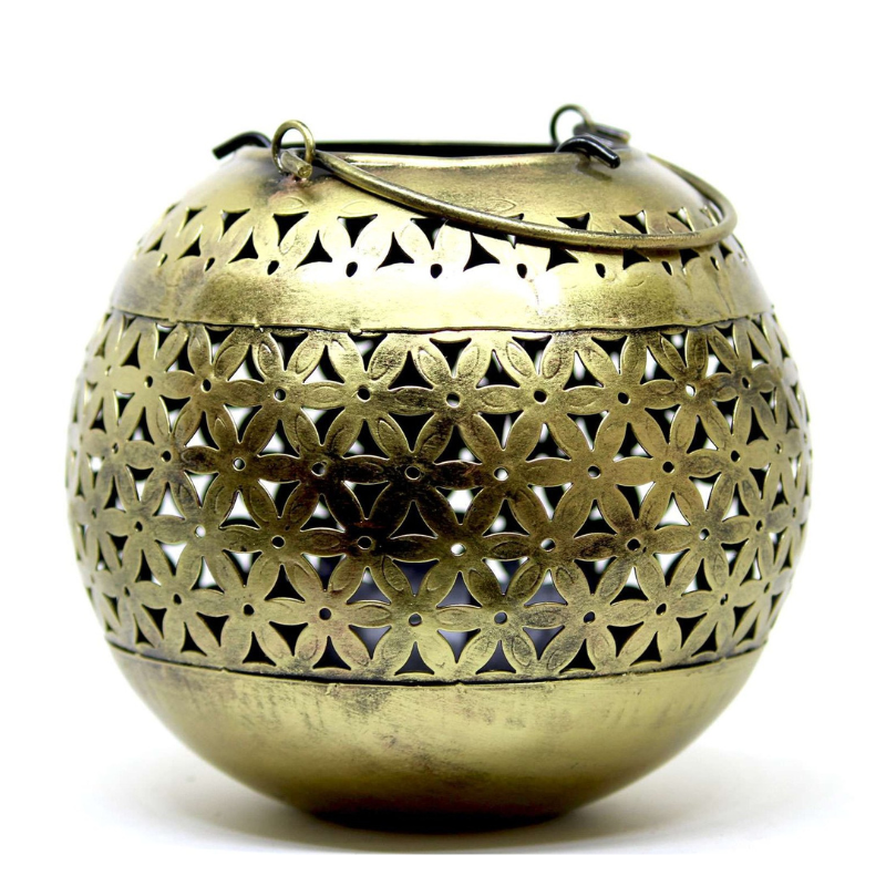 Decorative Brass Bowls with Floral Design