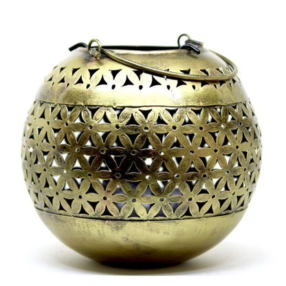 Decorative Brass Bowls with Floral Design