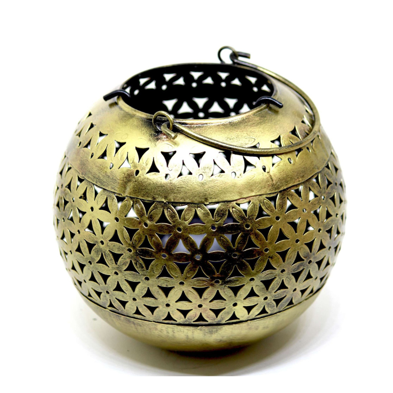 Decorative Brass Bowls with Floral Design