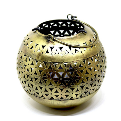 Decorative Brass Bowls with Floral Design