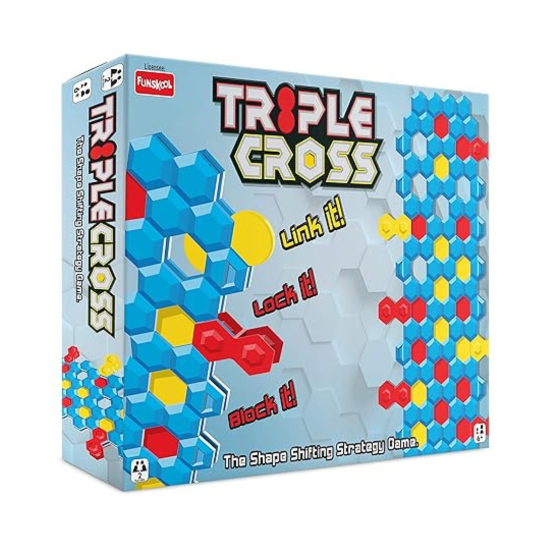 Funskool Games Triple Cross The shapeshifting strategy game Get 3 disc in a row Family Games