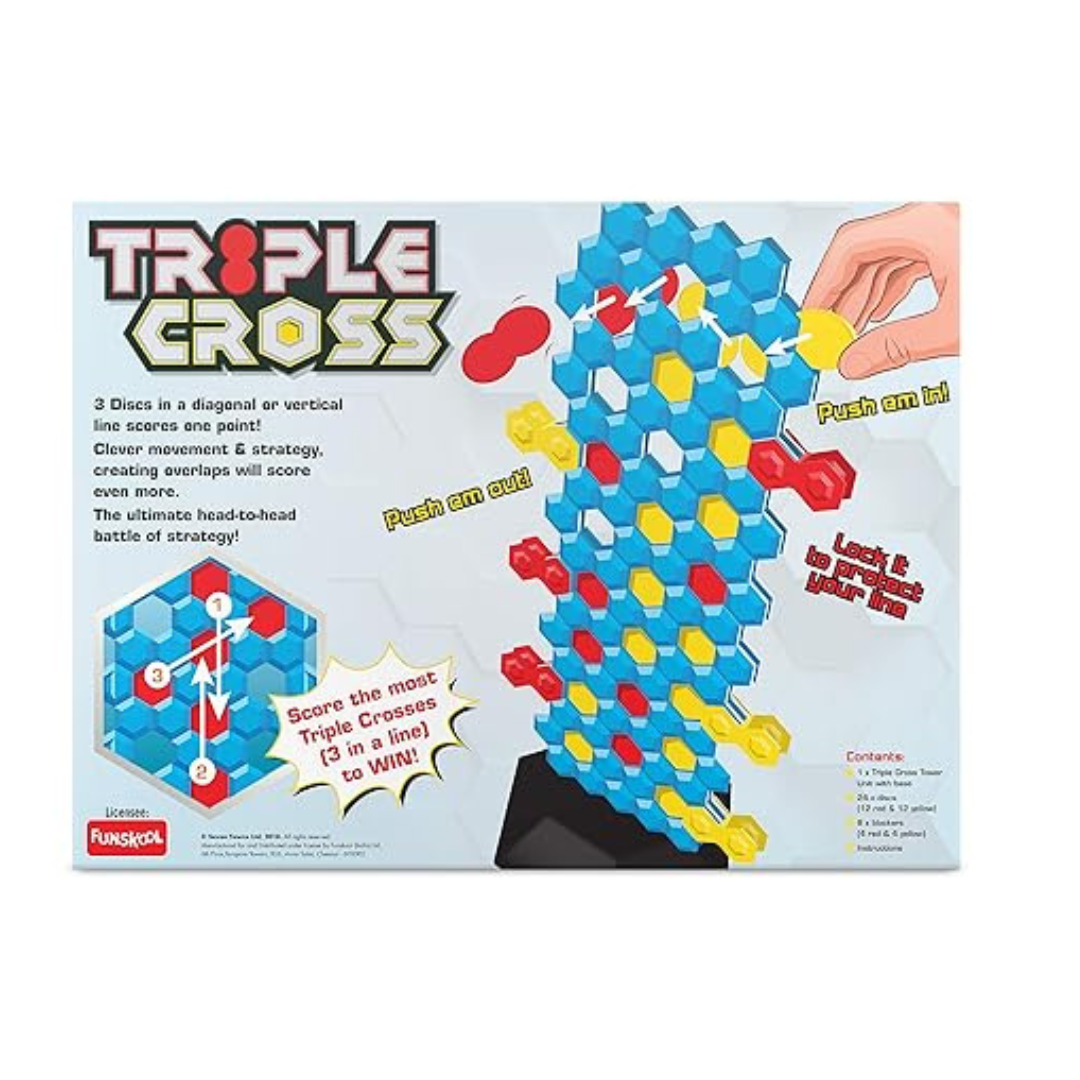 Funskool Games Triple Cross The shapeshifting strategy game Get 3 disc in a row Family Games