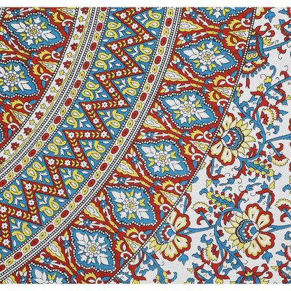 100% Pure Cotton Traditional Printed Bedsheet for Double Bed King Size Bedsheet with 2 Pillow Covers