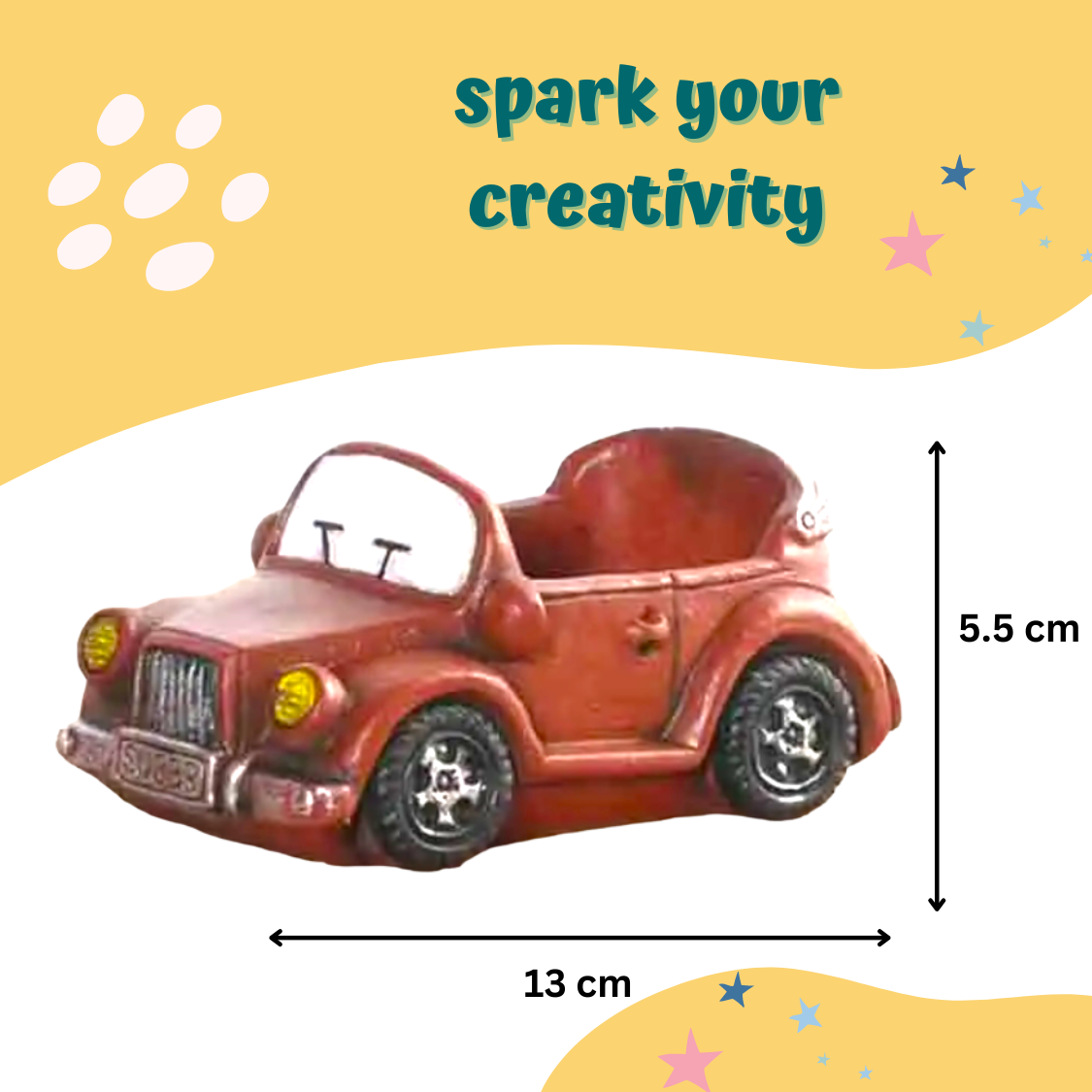 Paint Your Own Planter - Vintage Car