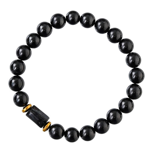 Black Tourmaline Bracelet for Women Men’s Gifts – Protection Healing Crystal Bracelet – 8mm Gemstone Beaded Adjustable