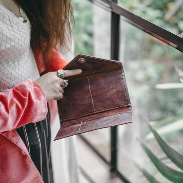 Craftshades – 8 Inch Handcrafted Unique V Shape Flap Leather Bag for Women | 100% Genuine Leather