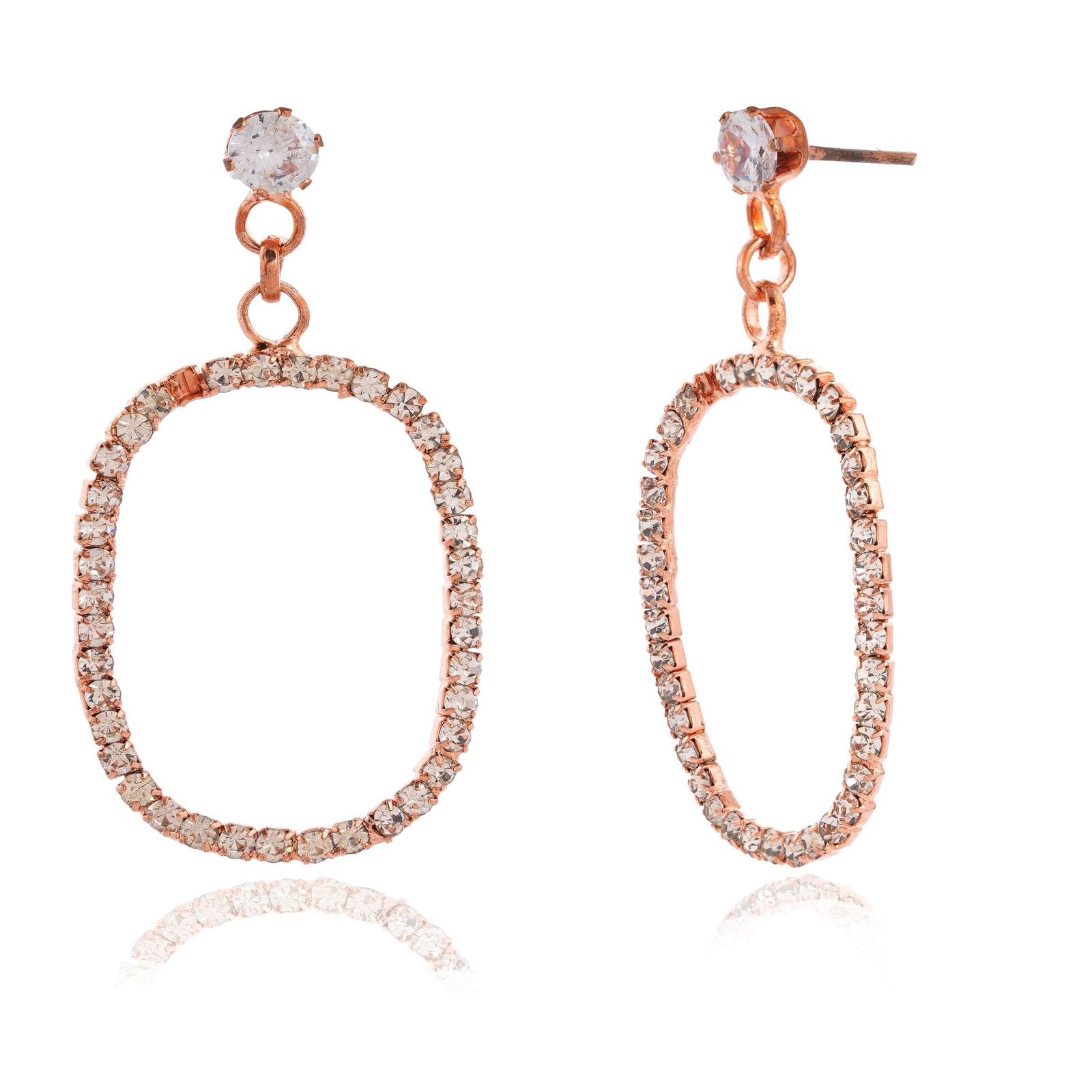 Women’s Rose Gold Color Danglers Earrings for Women Party Wear