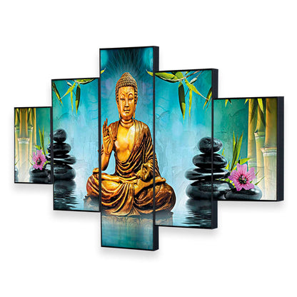 Set Of Five Framed Digital Wall Painting