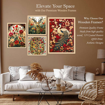 SET OF 4 DIGITAL WALL PAINTING