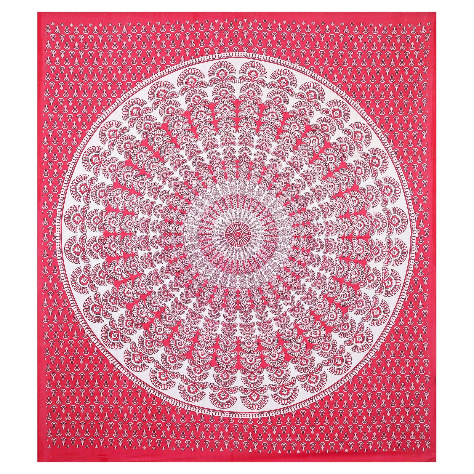 100% Pure Cotton Traditional Printed Bedsheet for Double Bed King Size Bedsheet with 2 Pillow Covers