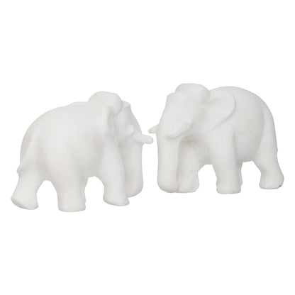 White Marble Elephant Showpieces Home Decor for Living Room, Table, Shelf for Vastu, Feng Shui, Office Decor, Gifting