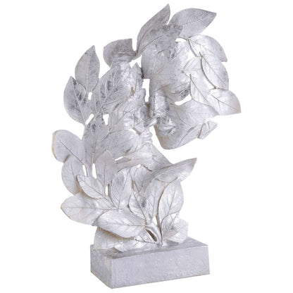 RomentIc Love Couple Face Statue silver Showpiece for Home Decor in Showpieces &Figurine table Decorations Items