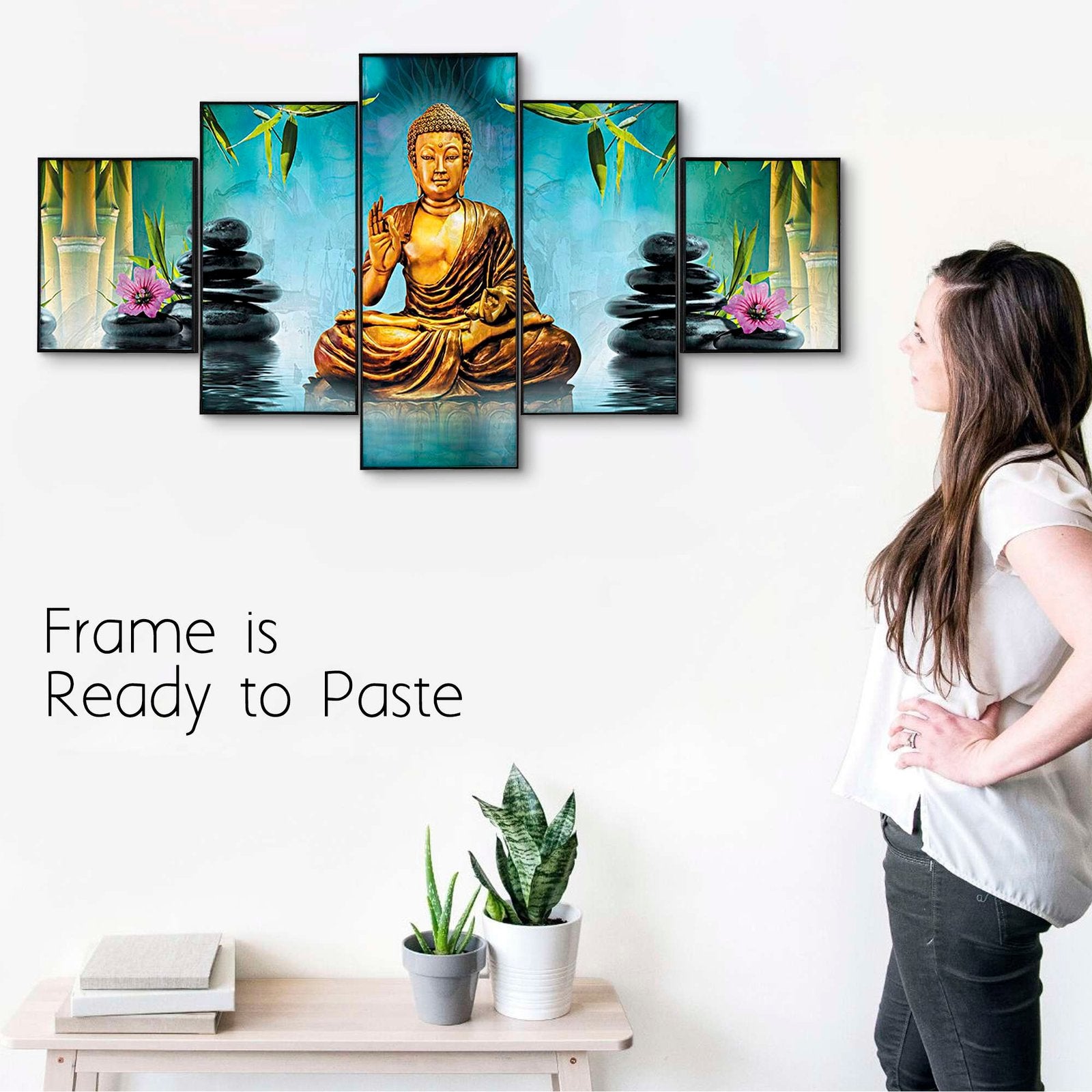 Set Of Five Framed Digital Wall Painting