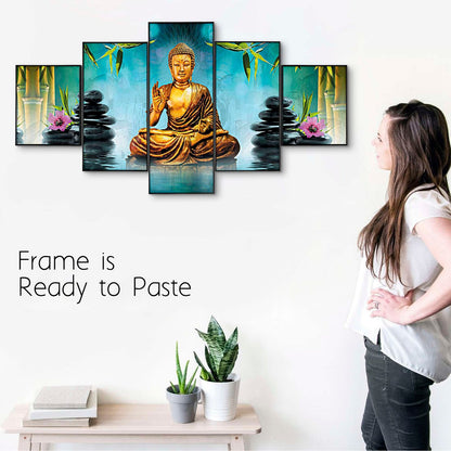 Set Of Five Framed Digital Wall Painting