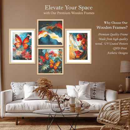 SET OF 4 DIGITAL WALL PAINTING
